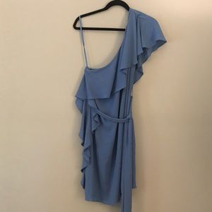 Michael Kors one shoulder blue dress 12